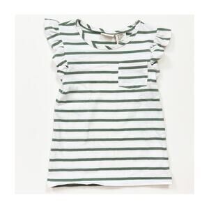 Max Studio Kids Striped Flutter Top